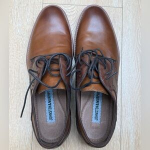 Johnston & Murphy Men's Tan (Mahogany) Leather Oxfords